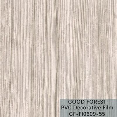 ウォールボード白いポリ塩化ビニールのフィルム装飾的な1260mm - 1330mmの幅の木の穀物