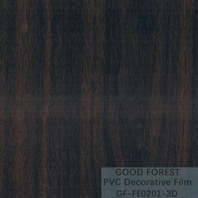 装飾的で黒いポリ塩化ビニールのフィルム1260mm - 1330mmの幅の木の穀物