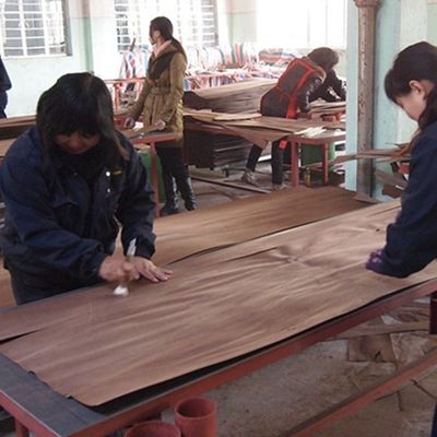 キャビネットの中国の製造業者Isoからの空想によって組み直されるスレート木ベニヤのクルミX937AのFineline特別で荒い穀物