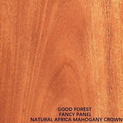 ドア キャビネット FSC のための自然なアフリカのマホガニーの木のベニヤのクラウンの穀物の標準サイズ 2440*1220mm