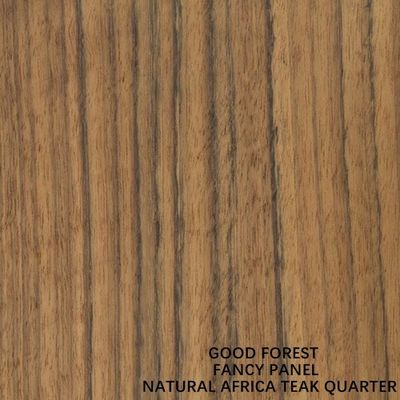 内部ドアのための自然なアフリカのチーク材の四分の一の木製ベニヤ派手な合板 2440/2745mm に直面しました