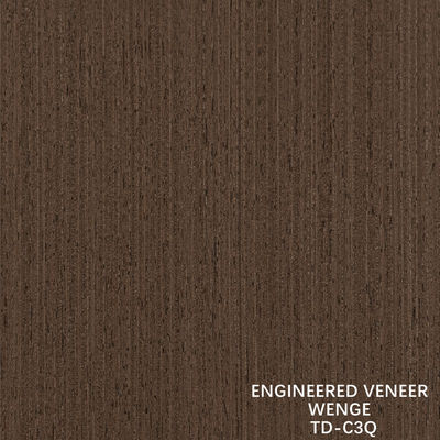 Recon Wenge 木材フェニエール 細い線厚さ 0.15-1.8mm 内部のドアと窓のために背面を脱いで