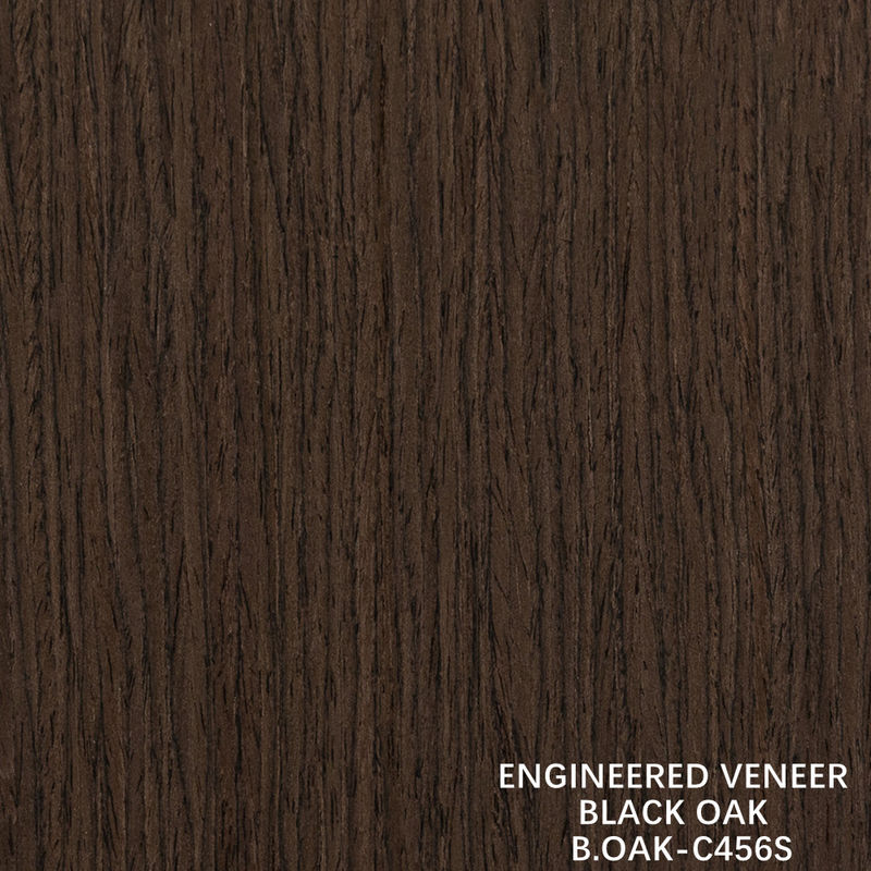 高級エンジニアードウッドベニヤ ブラックオーク ストレートグレイン スライス カット スプライシング 1220mm B.OAK-C456S / 617S / 1180S / 1222S
