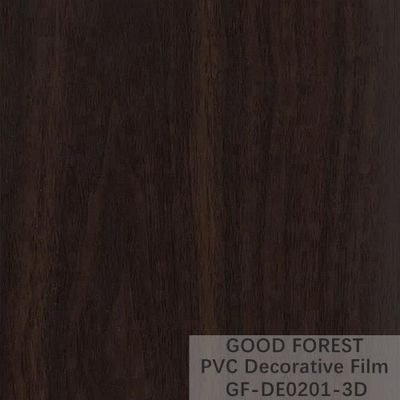 装飾的で黒いポリ塩化ビニールのフィルム1260mm - 1330mmの幅の木の穀物