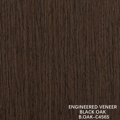 高級エンジニアードウッドベニヤ ブラックオーク ストレートグレイン スライス カット スプライシング 1220mm B.OAK-C456S / 617S / 1180S / 1222S